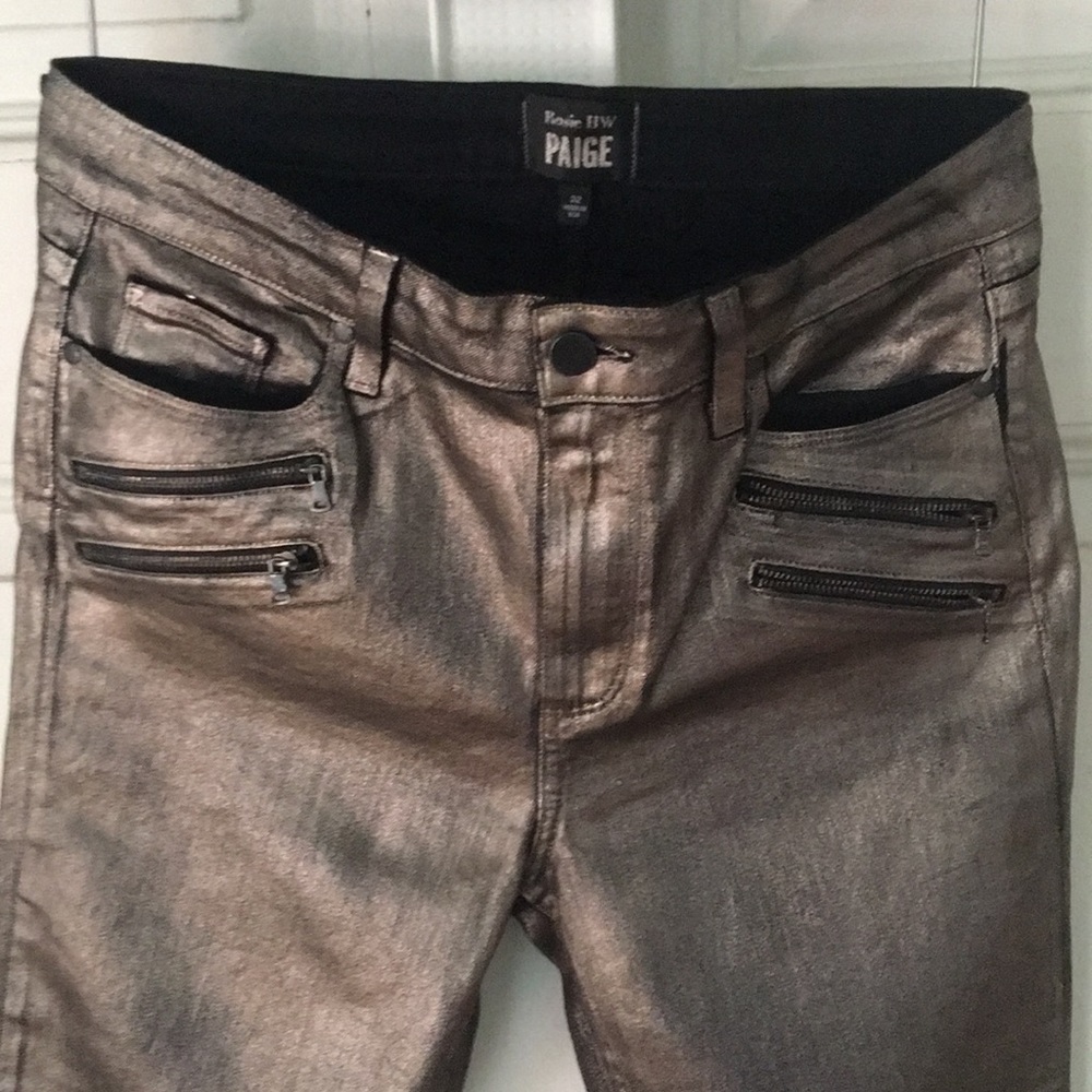 Paige Metallic Jeans New . No tags